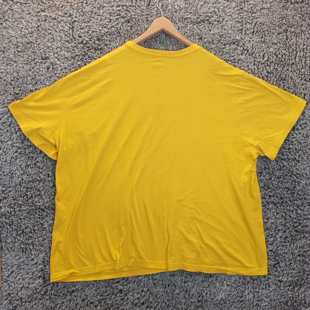 Nike Shirt Men 4XLarge Yellow Boat Neck Short Sleeve JUST DO IT Logo Regular Fit - Picture 4 of 6